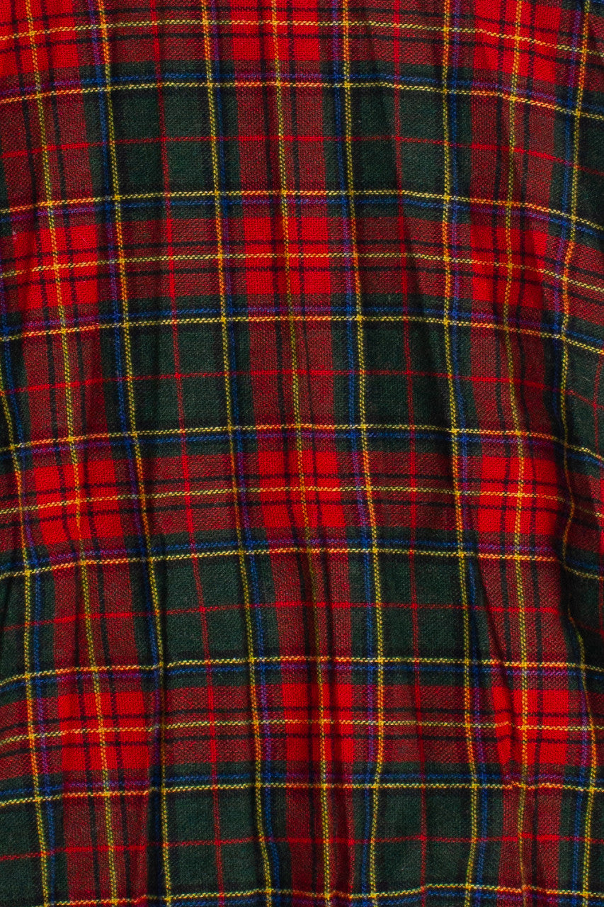 Vintage Plaid Midi Skirt (90s) 693