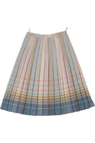 Vintage Pastel Striped Pleated Skirt