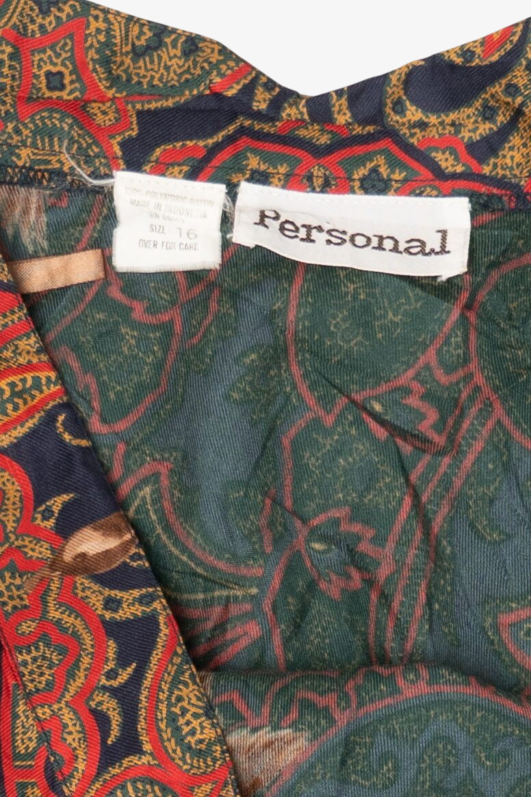 Vintage Paisley And Ducks Pattern Skirt (1980s)