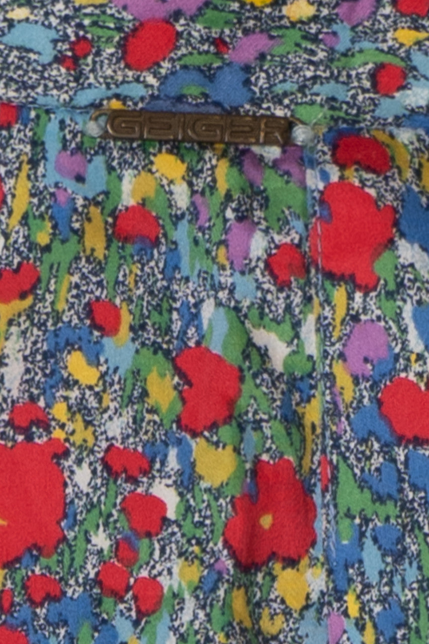 Vintage Poppy Field Floral Geiger Skirt