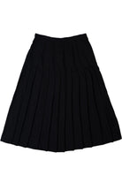 Vintage Black Pleated Wool Skirt