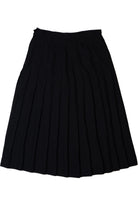 Vintage Black Pleated Wool Skirt
