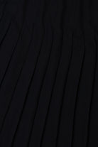 Vintage Black Pleated Wool Skirt