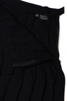 Vintage Black Pleated Wool Skirt