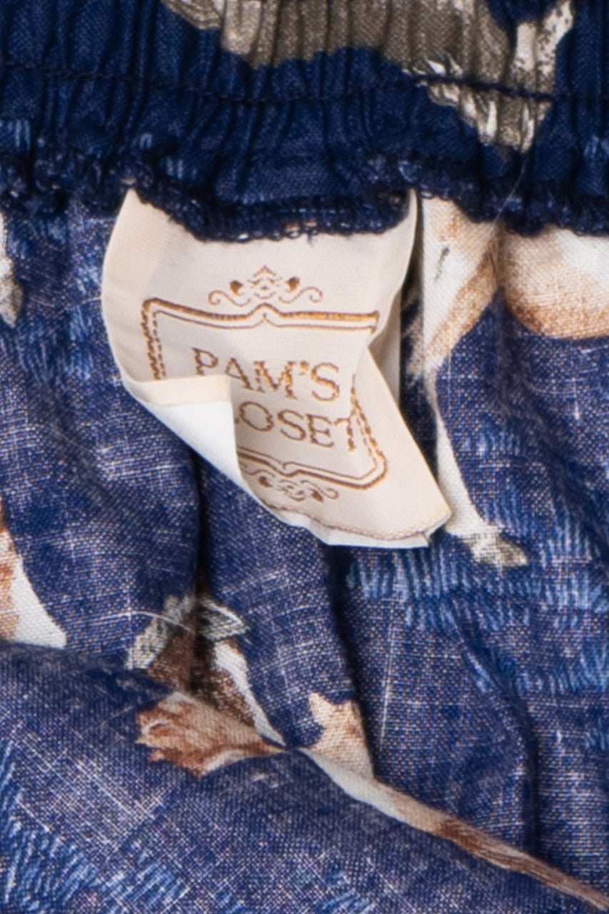 Vintage Horse Pattern Lightweight Skirt