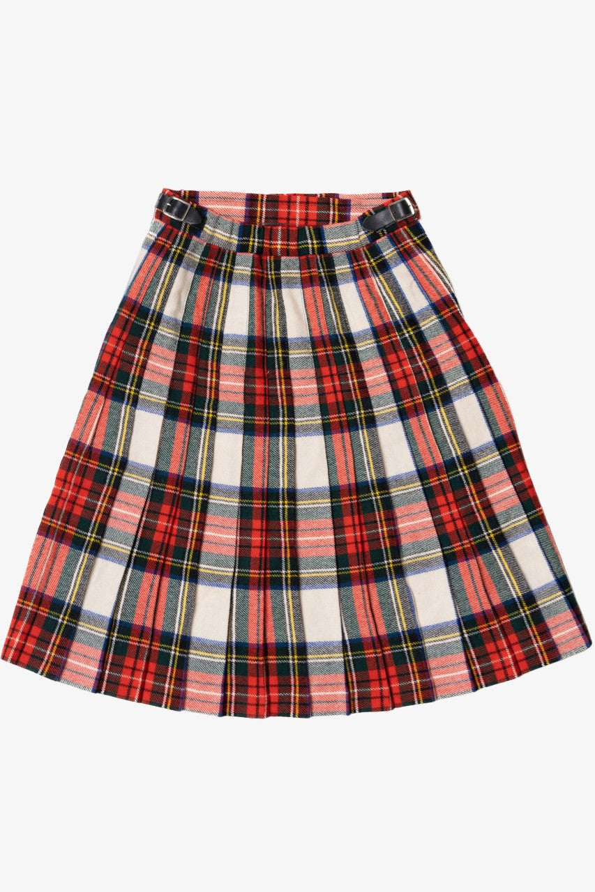 Vintage High Waisted Plaid Mini Skirt 708