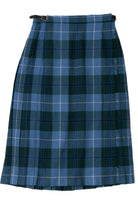 Vintage Blue & Navy Plaid Wool Skirt