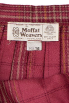 Vintage Dark Pink Plaid Moffat Weavers Skirt