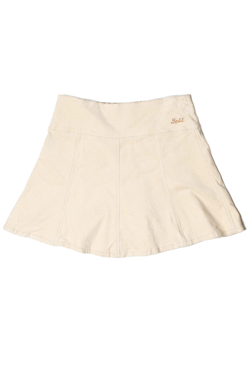 Vintage Y2K Split No Wale Corduroy Mini Skirt