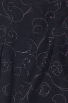 Embroidered Floral Pleated Corduroy Skirt