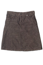 Dark Brown Corduroy A-Line Skirt