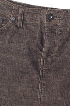 Dark Brown Corduroy A-Line Skirt