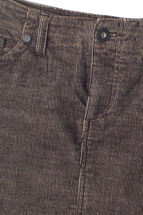 Dark Brown Corduroy A-Line Skirt