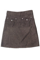 Dark Brown Corduroy A-Line Skirt