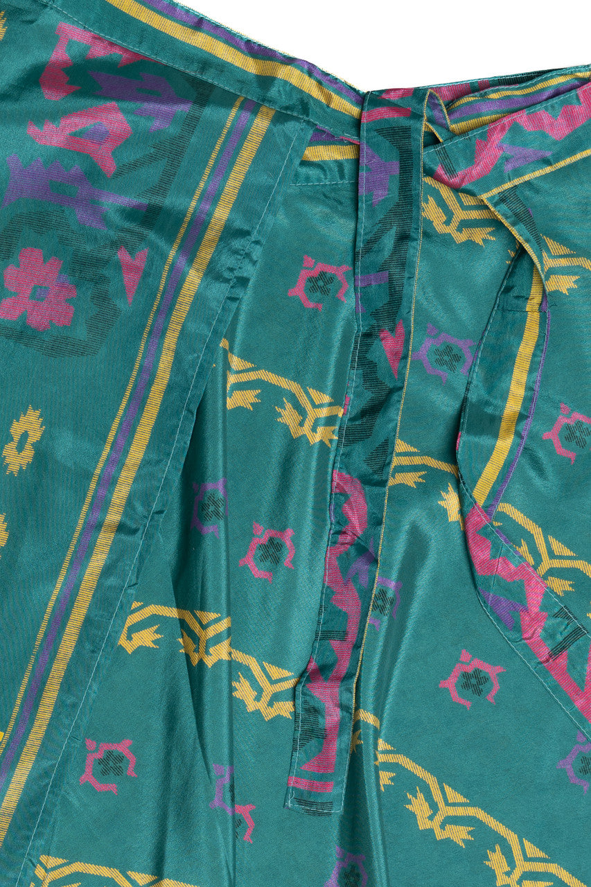 Vintage Layered Scarf Wraparoud Reversible Skirt