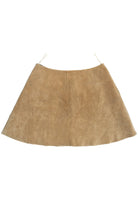 Vintage Suede Snap Button Circle Skirt (1970s)