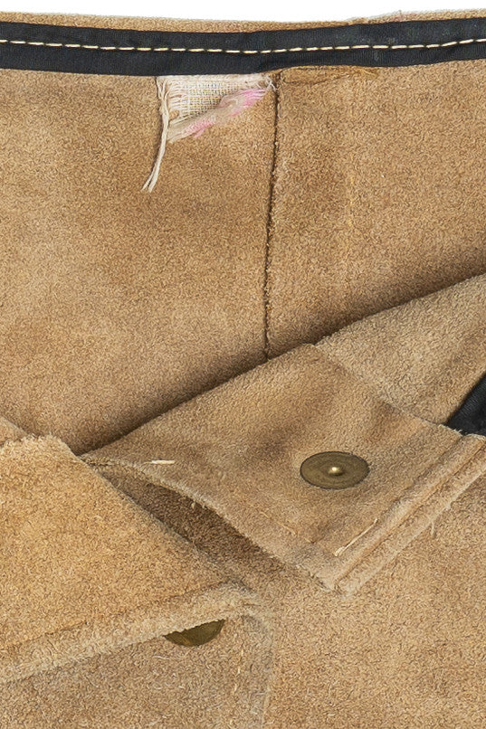 Vintage Suede Snap Button Circle Skirt (1970s)