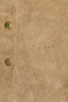 Vintage Suede Snap Button Circle Skirt (1970s)