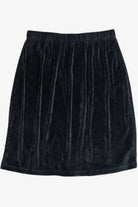 Vintage Crushed Velvet Elastic Waist Skirt (1990s)