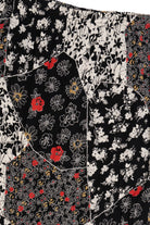 Vintage Ditsy Floral Patchwork Print Elastic Waist Maxi Skirt (1990s)