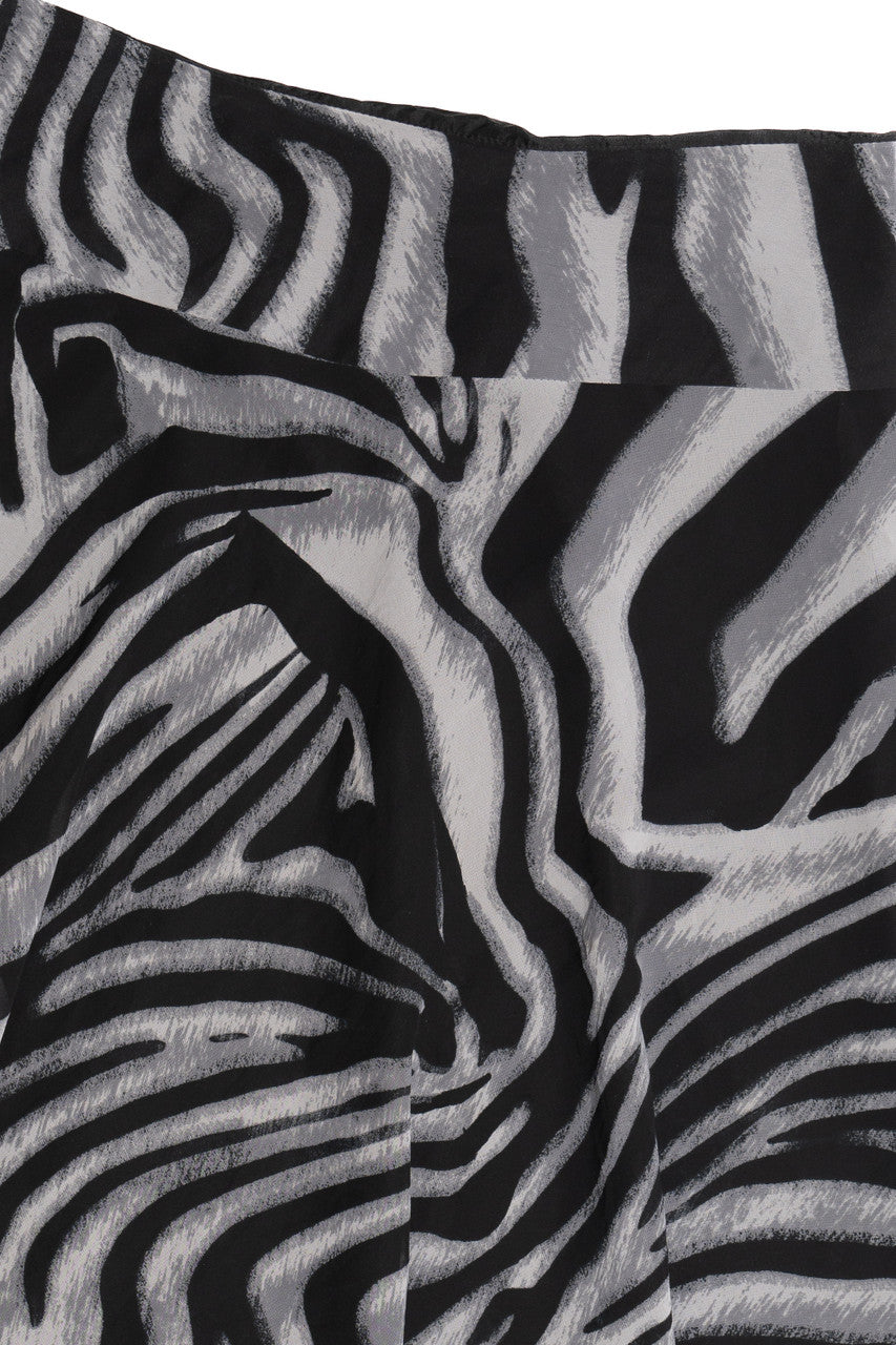 Vintage Y2K East 5th Zebra Swirl Print Skirt (2000s)
