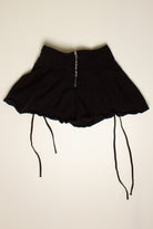 Black Double Lace-Up Pleated Mini Skirt (2010s)