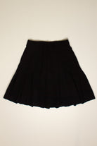 Vintage Black Wool Pleated Skirt (1990s)