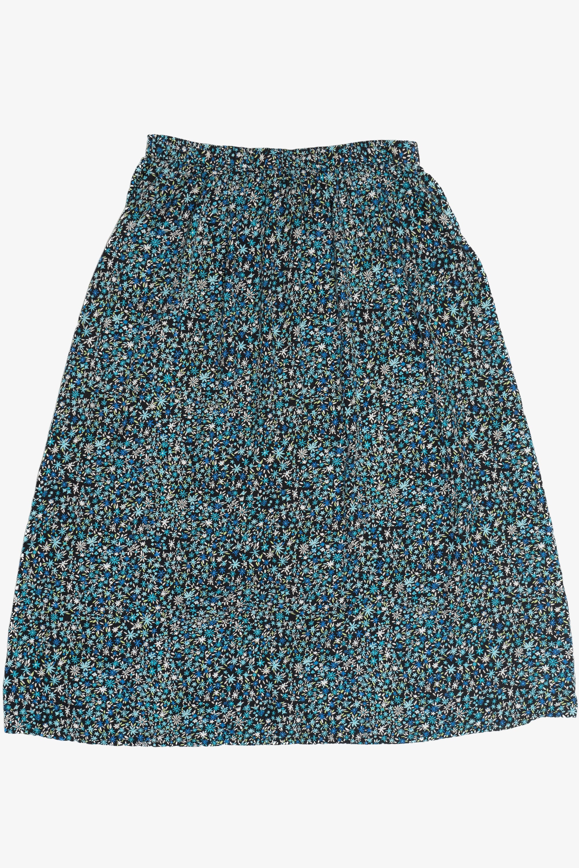 Blue Floral Skirt