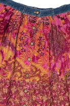 Vintage Denim Waist Button Down Maxi Skirt (1990s)