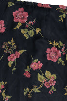 Vintage Floral Lined Side Slit Maxi Skirt (1990s)
