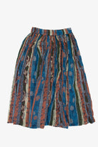 Vintage Silver Stream Elastic Waist Skirt