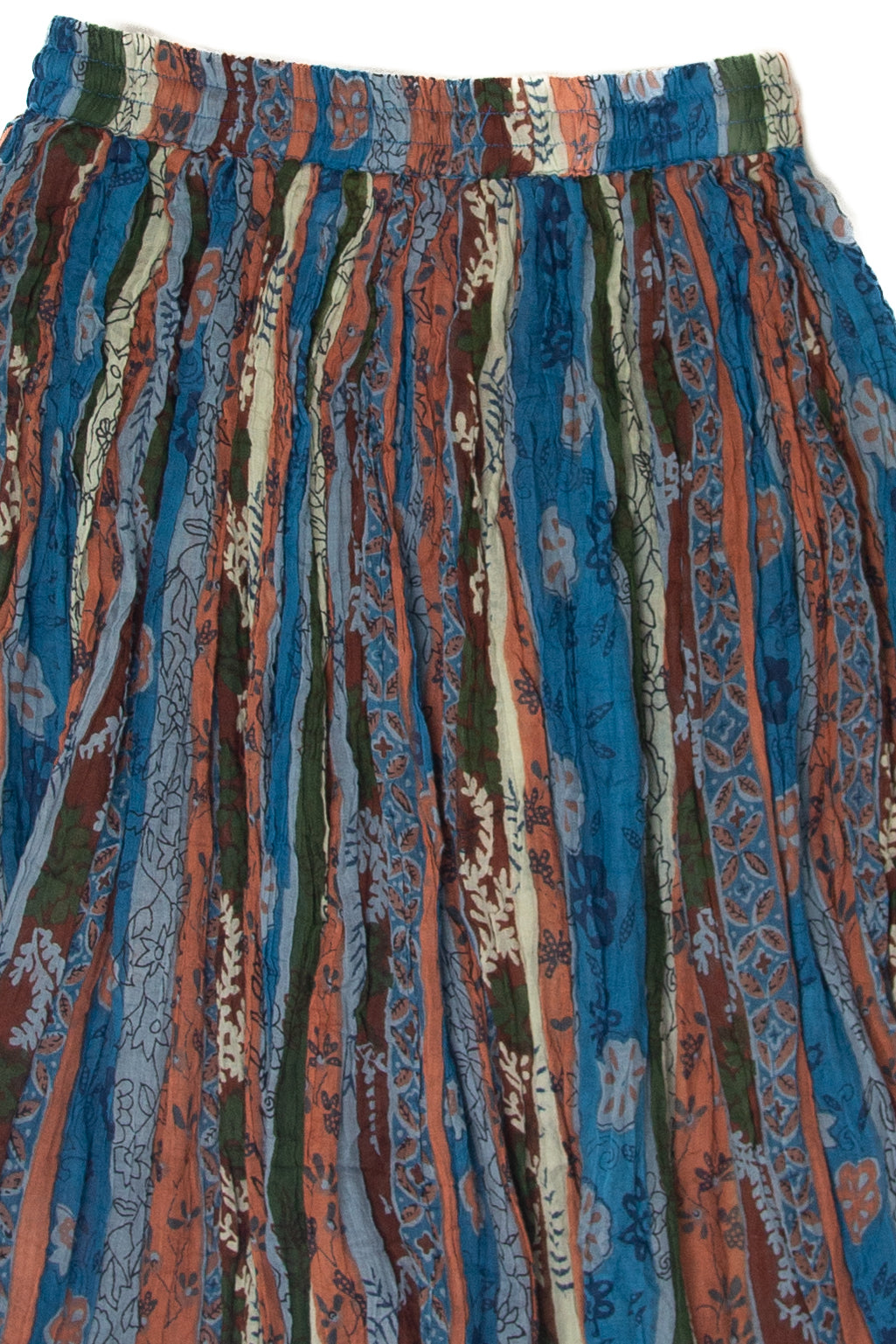 Vintage Silver Stream Elastic Waist Skirt