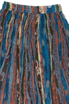 Vintage Silver Stream Elastic Waist Skirt