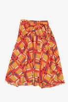 Recycled Orange Tease Tie Skirt