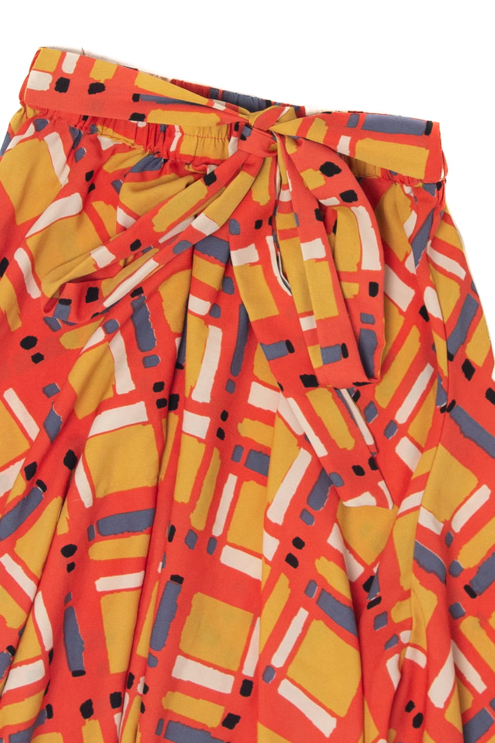 Recycled Orange Tease Tie Skirt