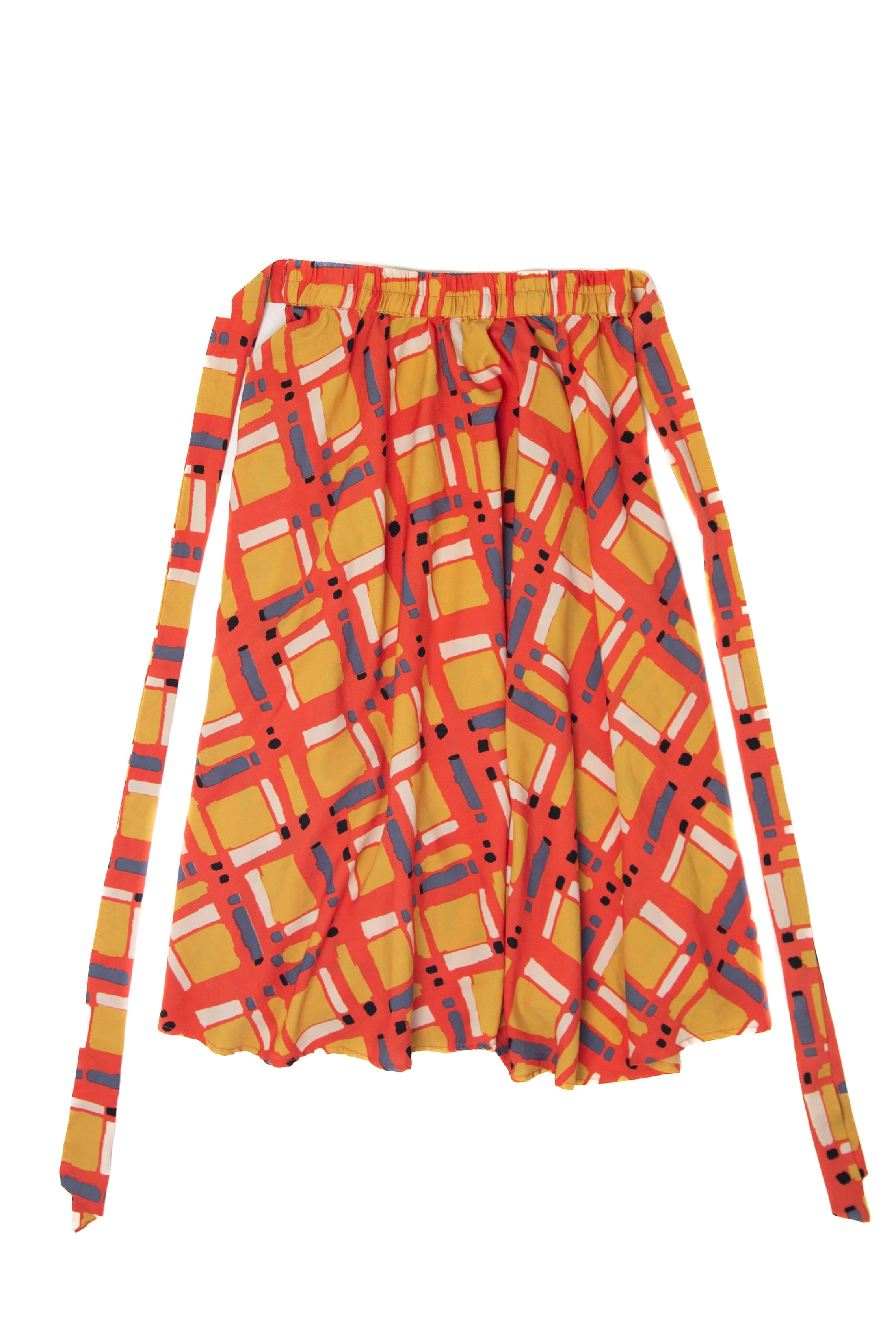 Recycled Orange Tease Tie Skirt
