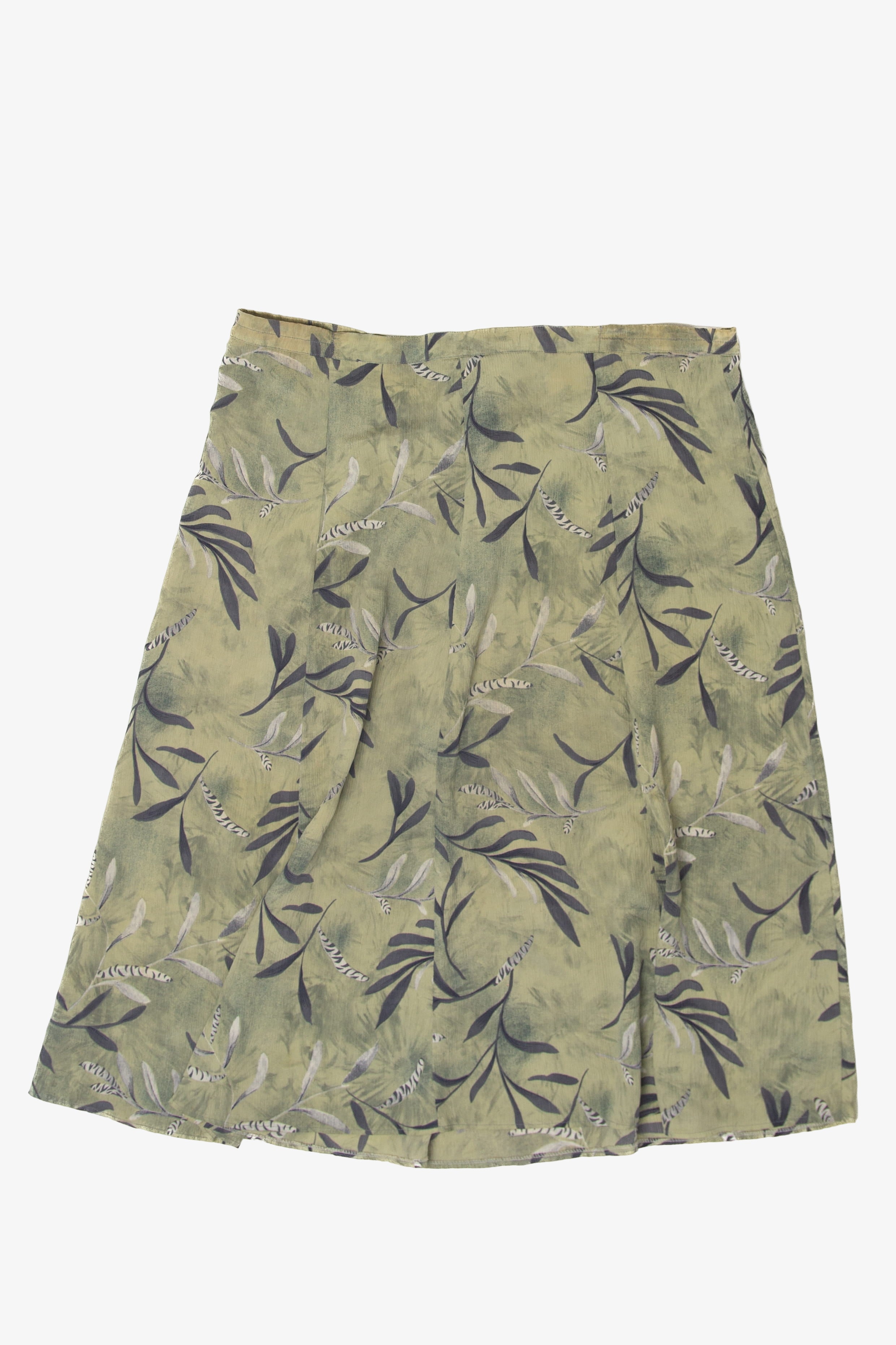 Recycled Green Floral Skirt