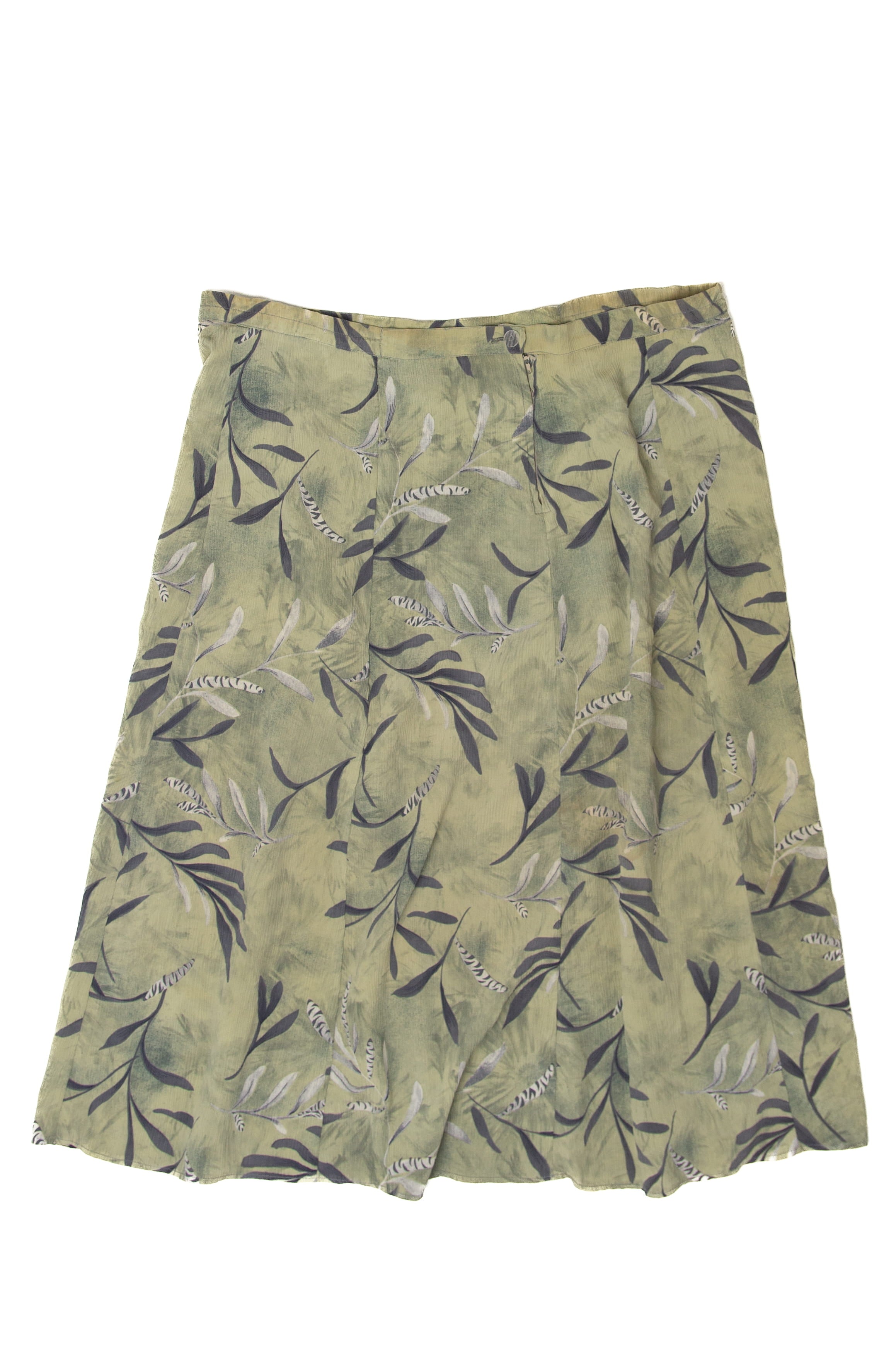 Recycled Green Floral Skirt