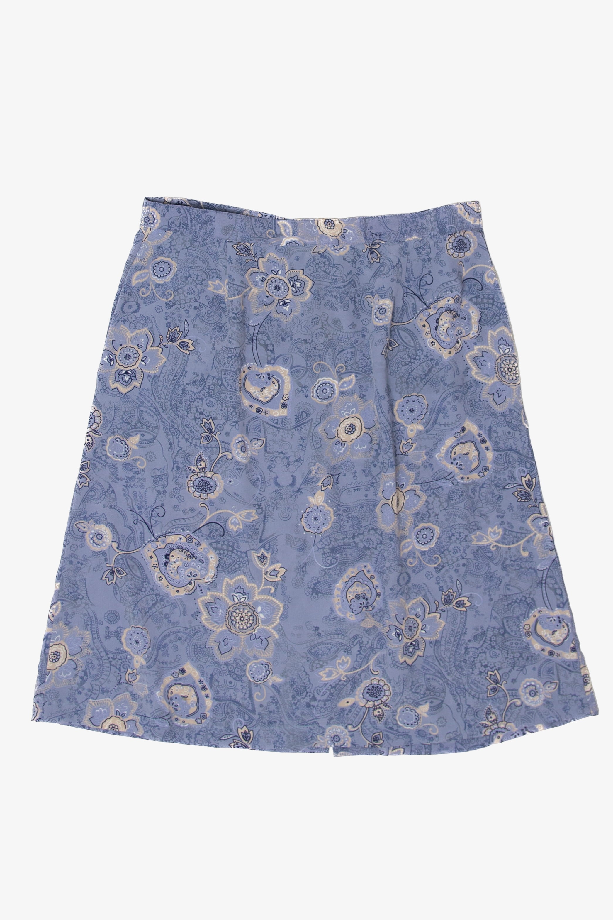 Vintage Blue Floral Skirt (1990s)