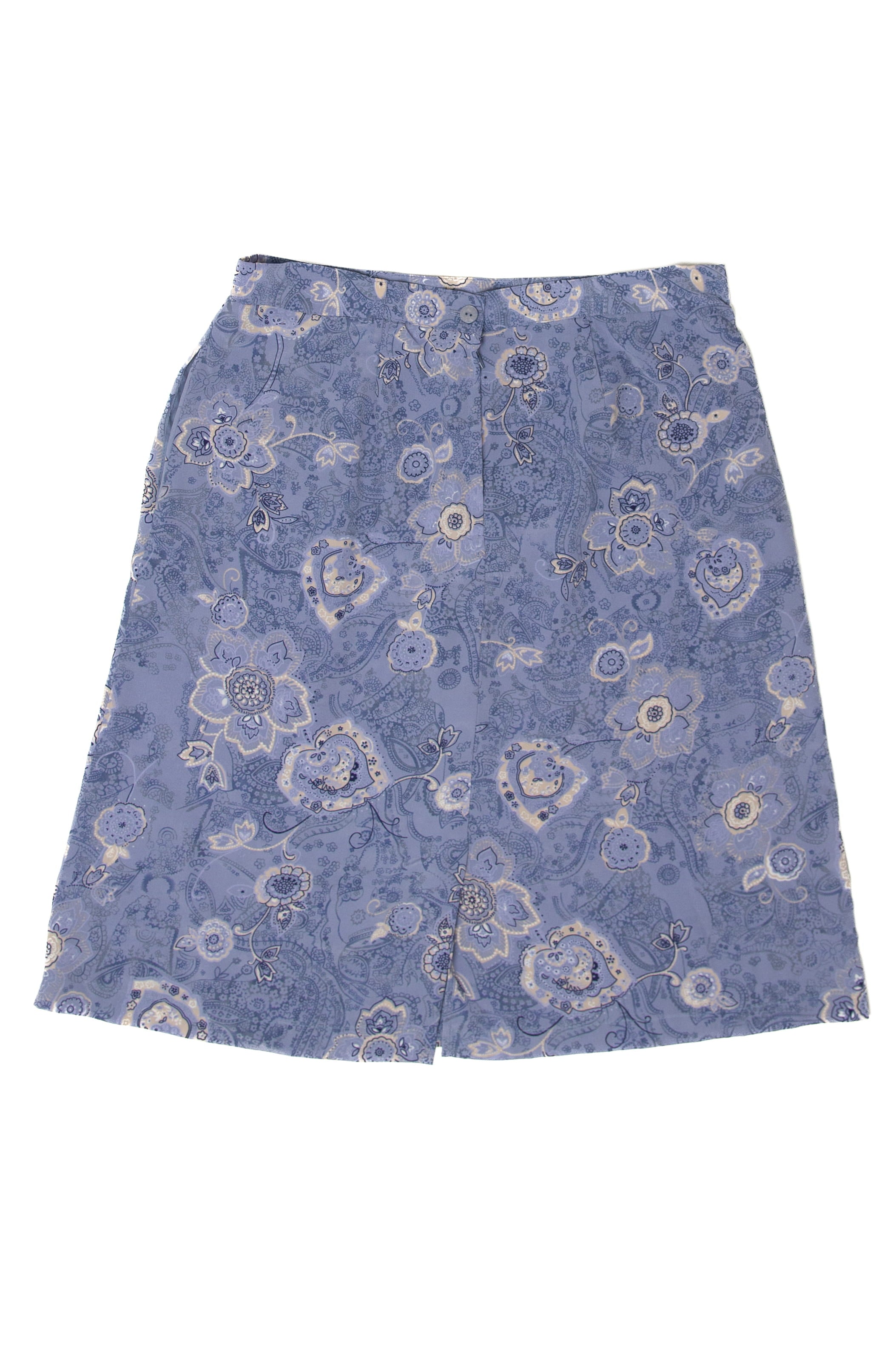 Vintage Blue Floral Skirt (1990s)