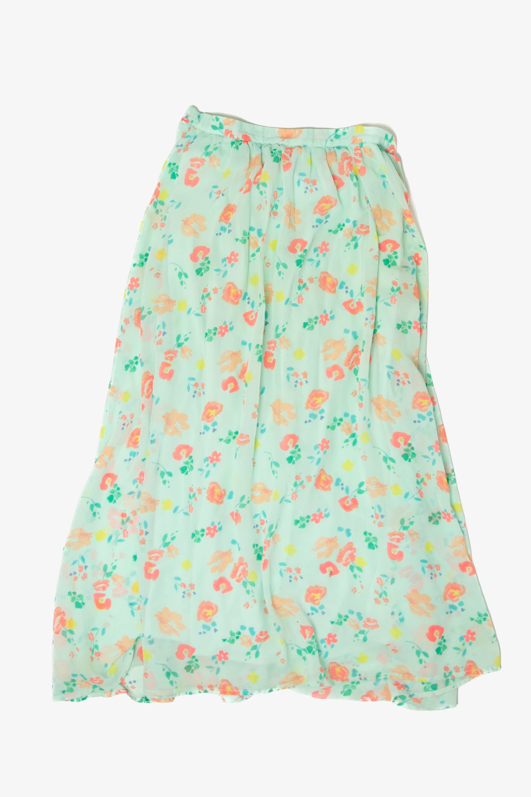 Vintage Cherokee Floral Elastic Waist Maxi Skirt (1990s)