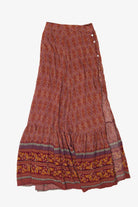 Vintage Fringe Button Up Maxi Skirt (1990s)