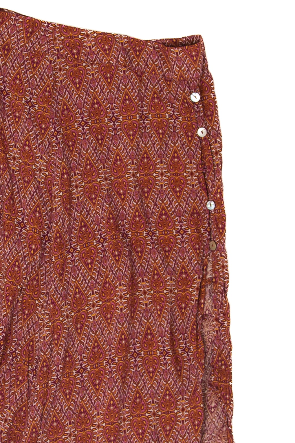 Vintage Fringe Button Up Maxi Skirt (1990s)