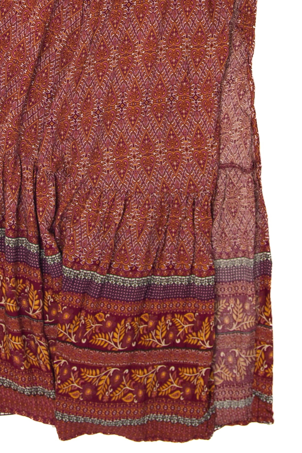 Vintage Fringe Button Up Maxi Skirt (1990s)