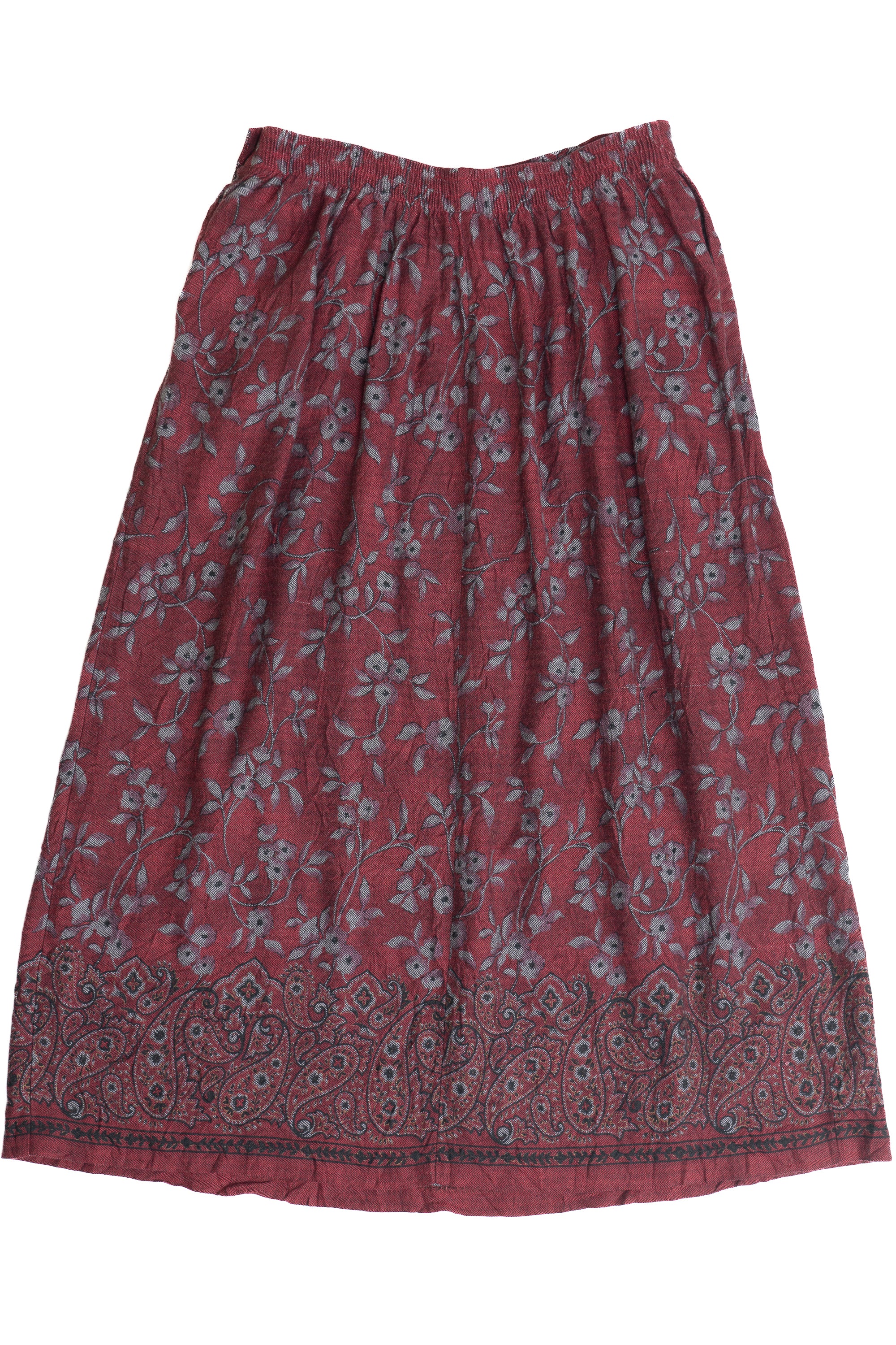 Vintage Teddi Floral And Paisley Skirt (1990s)