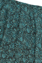 Vintage Sag Harbor Turquoise Floral Skirt (1990s)