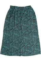 Vintage Sag Harbor Turquoise Floral Skirt (1990s)