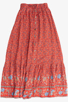 Floral Button Detail Maxi Skirt
