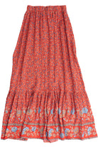 Floral Button Detail Maxi Skirt
