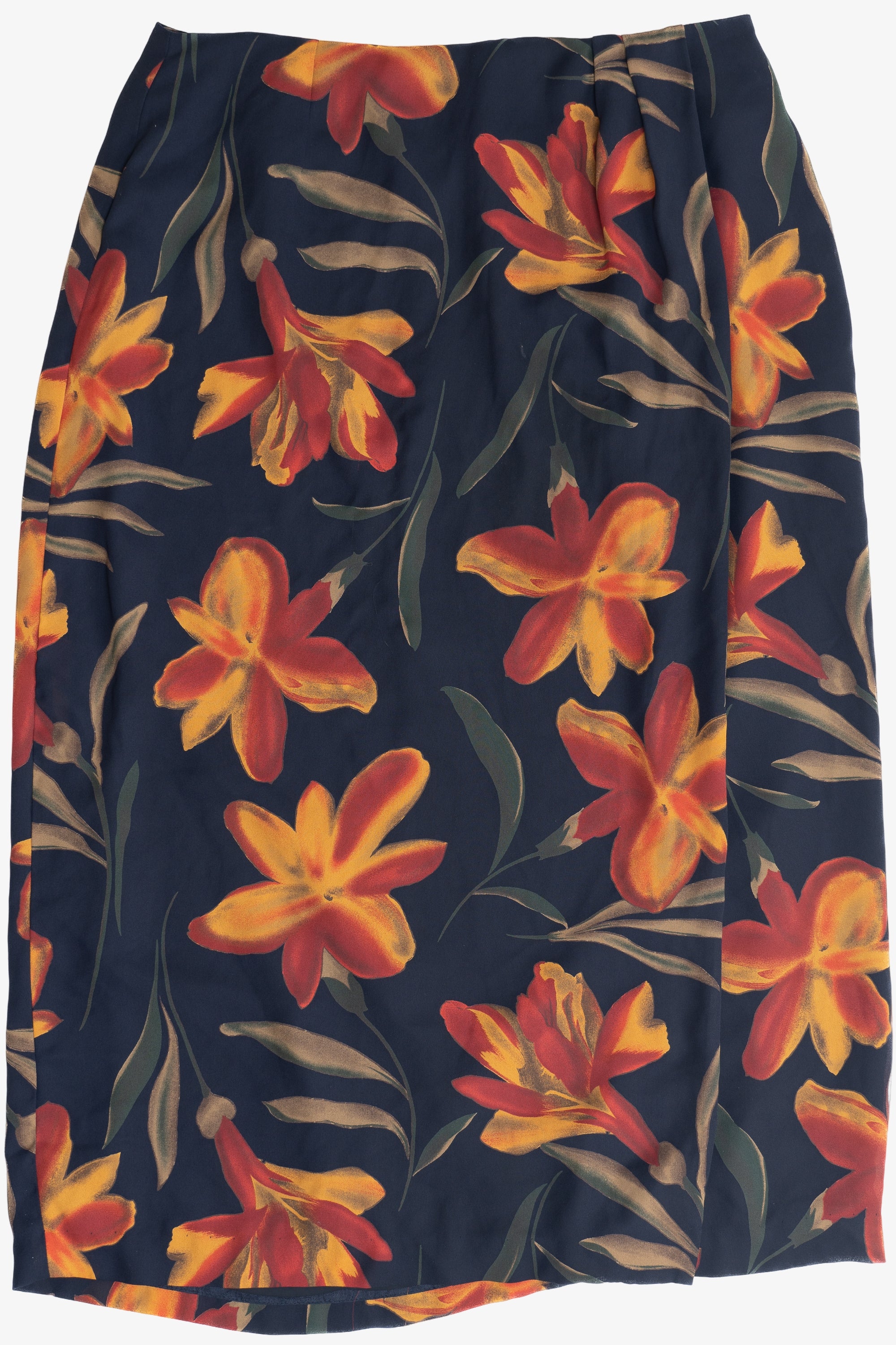 Vintage Chaus Hibiscus Floral Maxi Skirt (1990s)